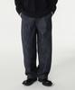 Vertical Slub Semi-Balloon Denim Pants [Dark Indigo]