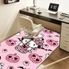 1 Stück Sanrio Hello Kitty Meerjungfrau Aufdruck Büroteppich Rechteckiger Teppich Unter dem Tisch, Perfekte Raumdekoration für Wohnzimmer, Schlafzimmer, Küche, Rutschfester Boden