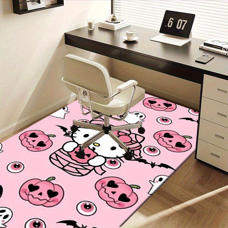 1 Stück Sanrio Hello Kitty Meerjungfrau Aufdruck Büroteppich Rechteckiger Teppich Unter dem Tisch, Perfekte Raumdekoration für Wohnzimmer, Schlafzimmer, Küche, Rutschfester Boden