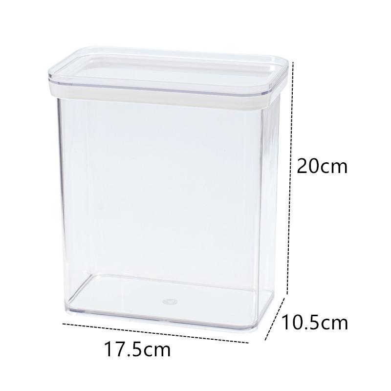 0,9 l/2,4 l/3,4 l Aufbewahrungsbox aus Kunststoff Transparent Lebensmittelbehälter Gläser für lose Cerealien Zuckerbehälter Küchenorganizer Zubehör