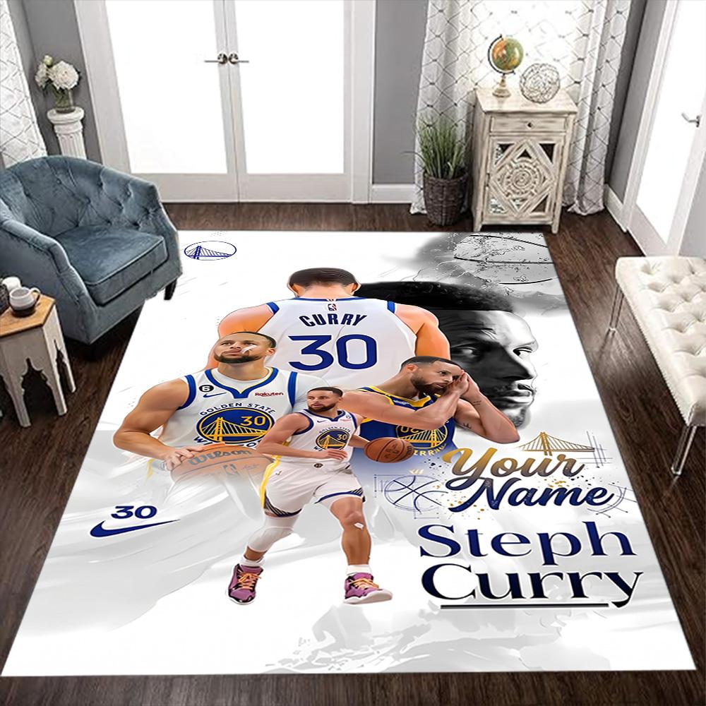 Steph Curry Action Customize Text Carpet Perfect for Bedrooms Outdoor Living Rooms Playrooms Antislip Carpet Decorate Offices