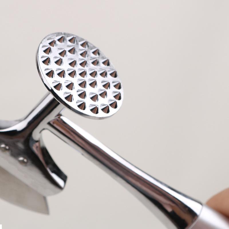 Double-sided Axe for Bone and Meat Chopping Multi-functional Household Kitchen Zinc Alloy Meat Floss Hammer