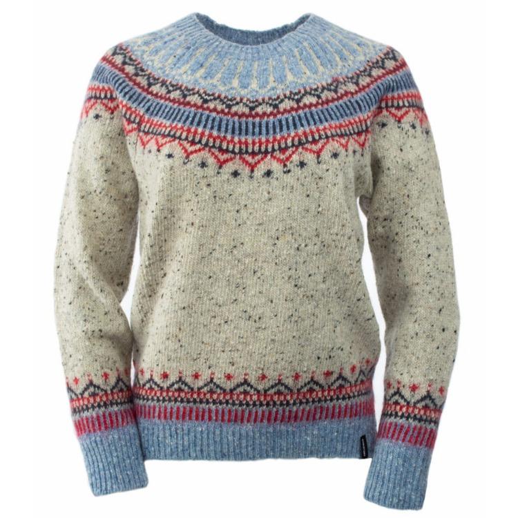 Women's Round Neck Colour Blocked Loose Fashion Pullover Knitted Top Luxurious Relaxed-fit Slimming and Versatile Top