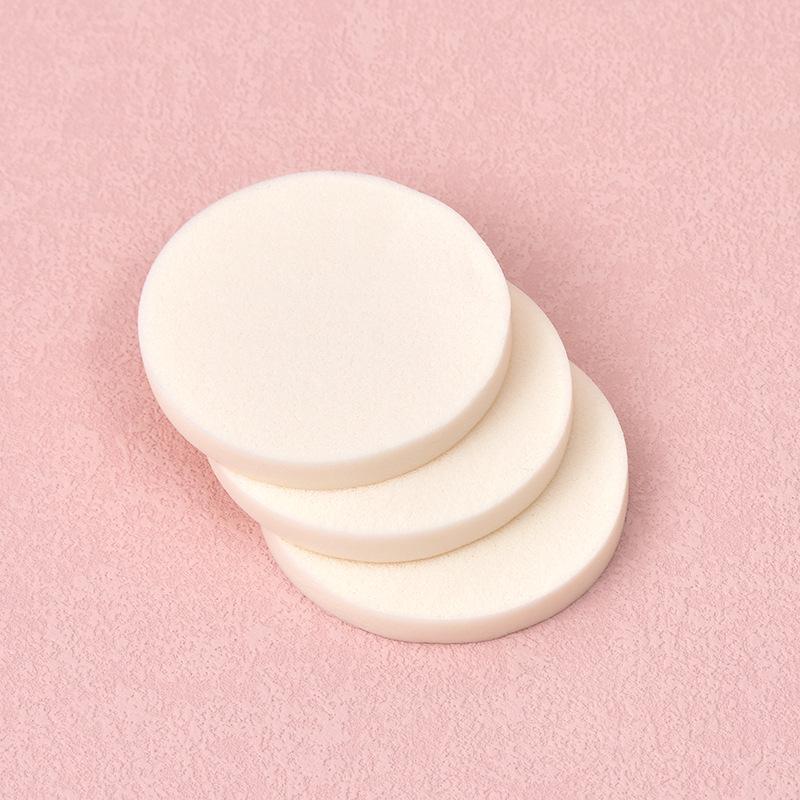 

Dual-Use Pink Powder Puff: Compact Wet & Dry Makeup Remover and Applicator