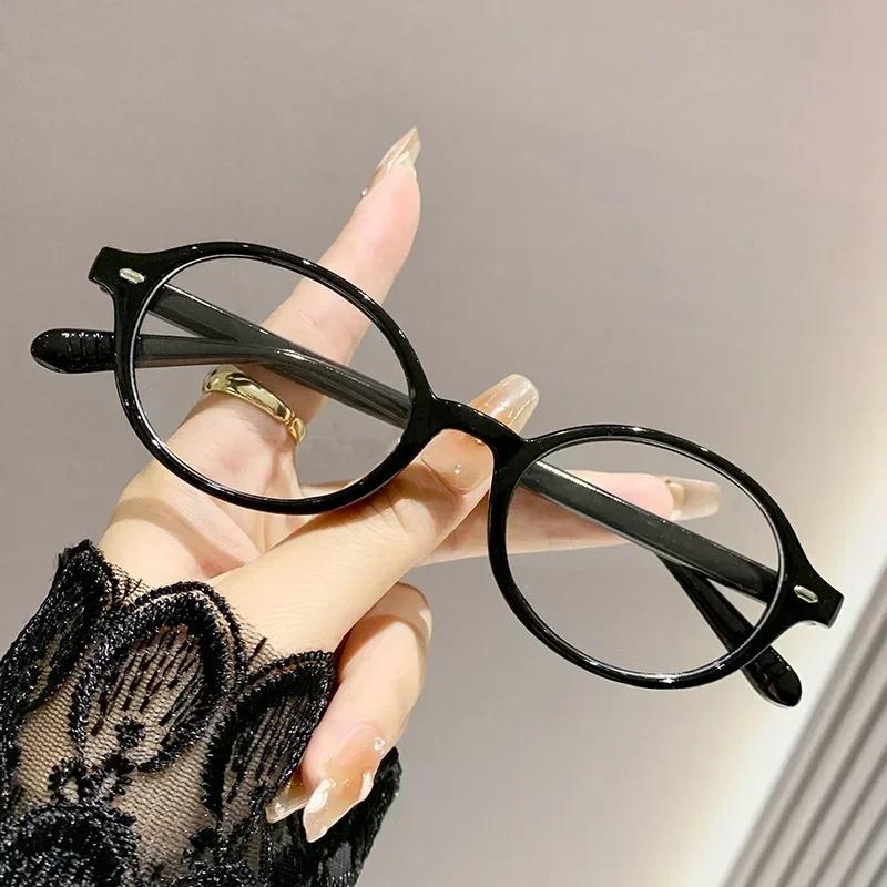 

Fashionable Oval Frame Reading Glasses for Women Men Trendy Plus Diopter Presbyopia Unisex Anti-blue Light Far Sight Glasses 0