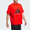 Adidas Basketball FW24 The 2025 Collection Chapter 01 Logo Design Comfortable Sports Short Sleeve T-Shirt Unisex Tops Red JE3763