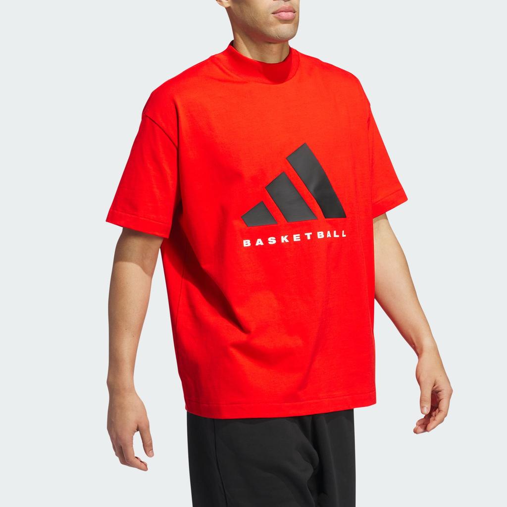 Adidas Basketball FW24 The 2025 Collection Chapter 01 Logo Design Comfortable Sports Short Sleeve T-Shirt Unisex Tops Red JE3763