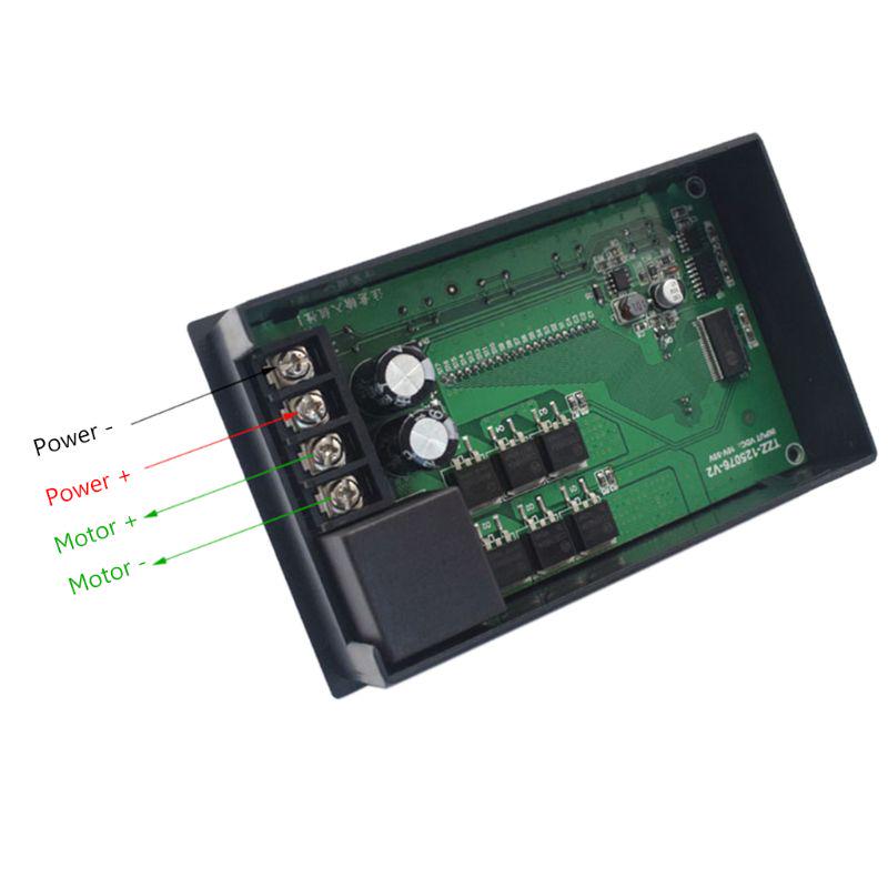 Digital 0~100% PWM Motor Speed Controller DC 12V 24V 36V 48V 40A Time Reversible