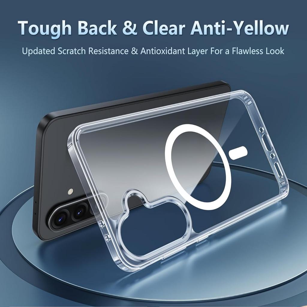 Transparent TPU With Magnetic Protective Shockproof Case For Samsung Galaxy A56/A55/A54/A36/A35/A16/A15-Clear
