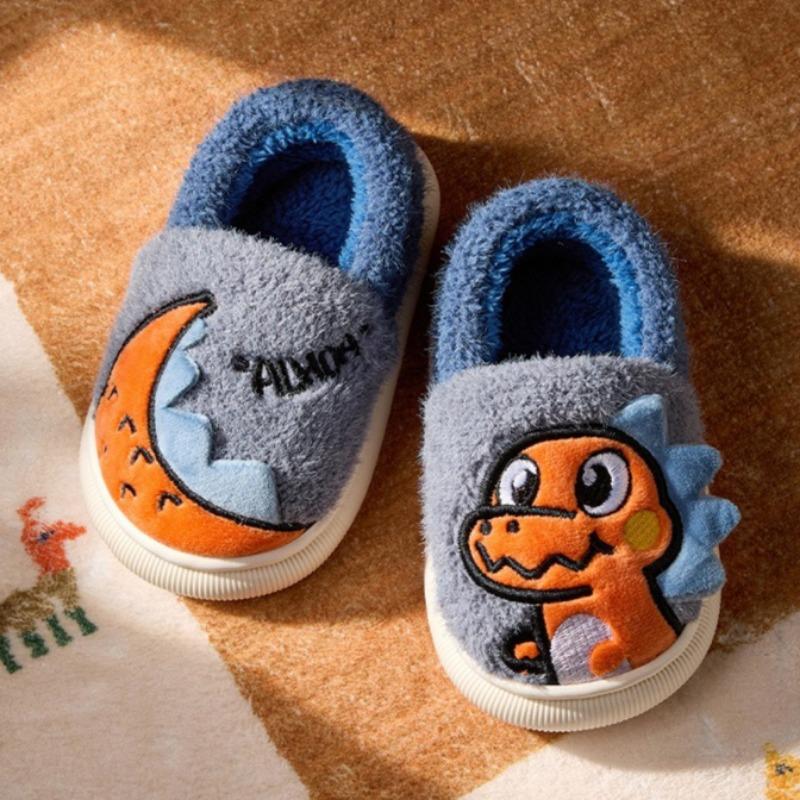 Children's Warm Cotton Shoes Winter Heel Thick Slippers