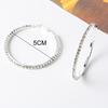 Elegant Big Circle Round Hoop Earrings Women Rhinestone Inlaid Wedding Jewelry