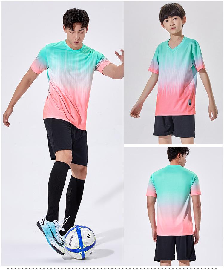 Children'S Football Suit Boys And Girls Adult Summer Game Sports Clothing Team Uniform Training Clothes Short Sleeve Jerseys