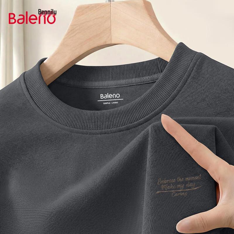 Baleno Men's Heavyweight Loose-Fit Round Neck Sweatshirt