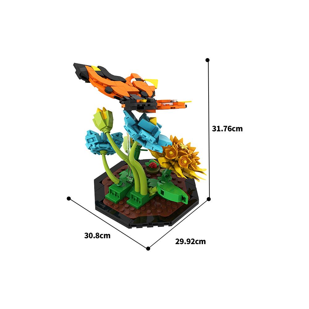 MOC Animal Series Dragonfly & Butterfly Building Blocks - Lego Compatible Toy Model
