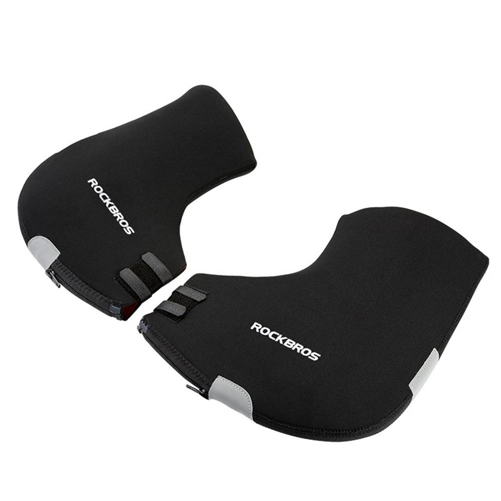 ROCKBROS Winter Bicycle Handlebar Warm Gloves Windproof Bike Mittens Neoprene Handlebar Mittens Hand Warmer Waterproof Bar Glove чёрный