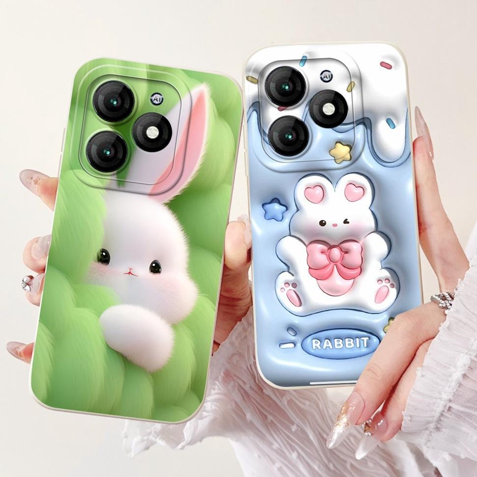 For Itel A70 A665L Case Soft Silicone Fashion Rabbit Phone Cover For Itel A 70 A70 Fundas ItelA70 Casing Shockproof Cover