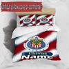 3pcs Duvet Cover Set (1*Duvet Cover + 2*Pillowcase, Without Core), Custom Name Club Deportivo Guadalajara Pattern Bedding Set, Home Bedroom Decor Gift
