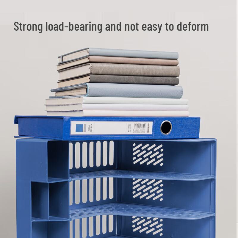Deli DP532 Four-Tier File Holder with Pen Holder