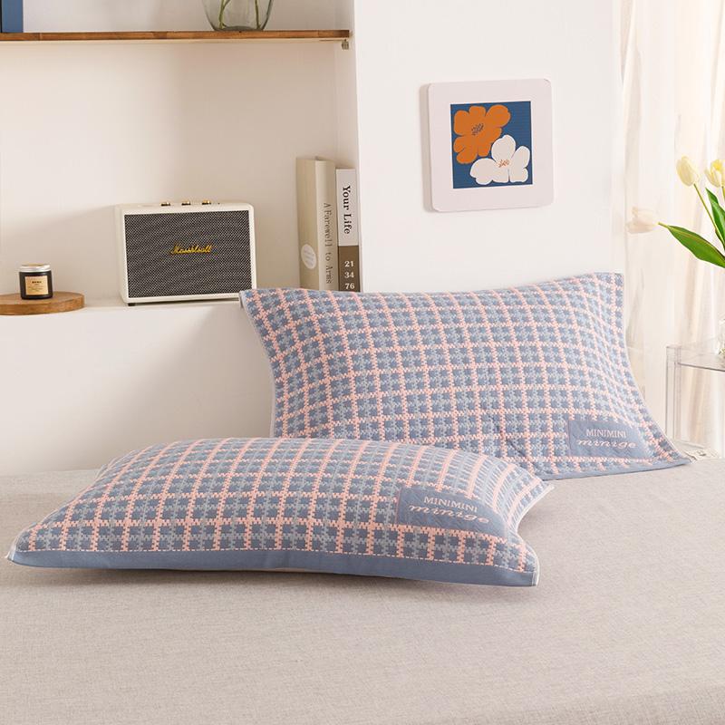 BrandNew Pure Cotton Pillow Cover a Pair of Cotton Gauze Pillow Cover Universal for All Seasons to Absorb Sweat