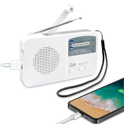 Emergency Radio AM FM Radio Flashlight with SOS Alarm Solar Powered Power Generator Portable Smartphone Charging IPX3 Waterproof Disaster Prevention
