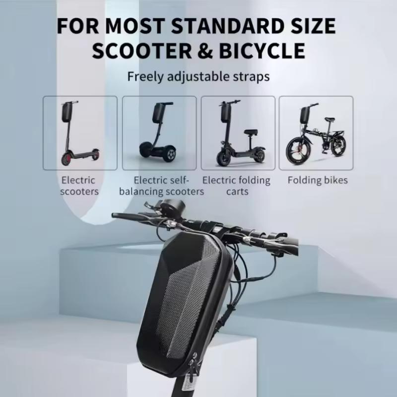 Bike Front Bag Large Capacity Hanging Storage Box for Electric Scooter Easy To Install Bicycle Handlebar Bag Portable Hard Shell