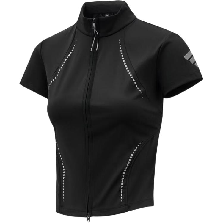 Adidas FOS T Shirts Women s Black Stand Collar Moderate Other KS2747