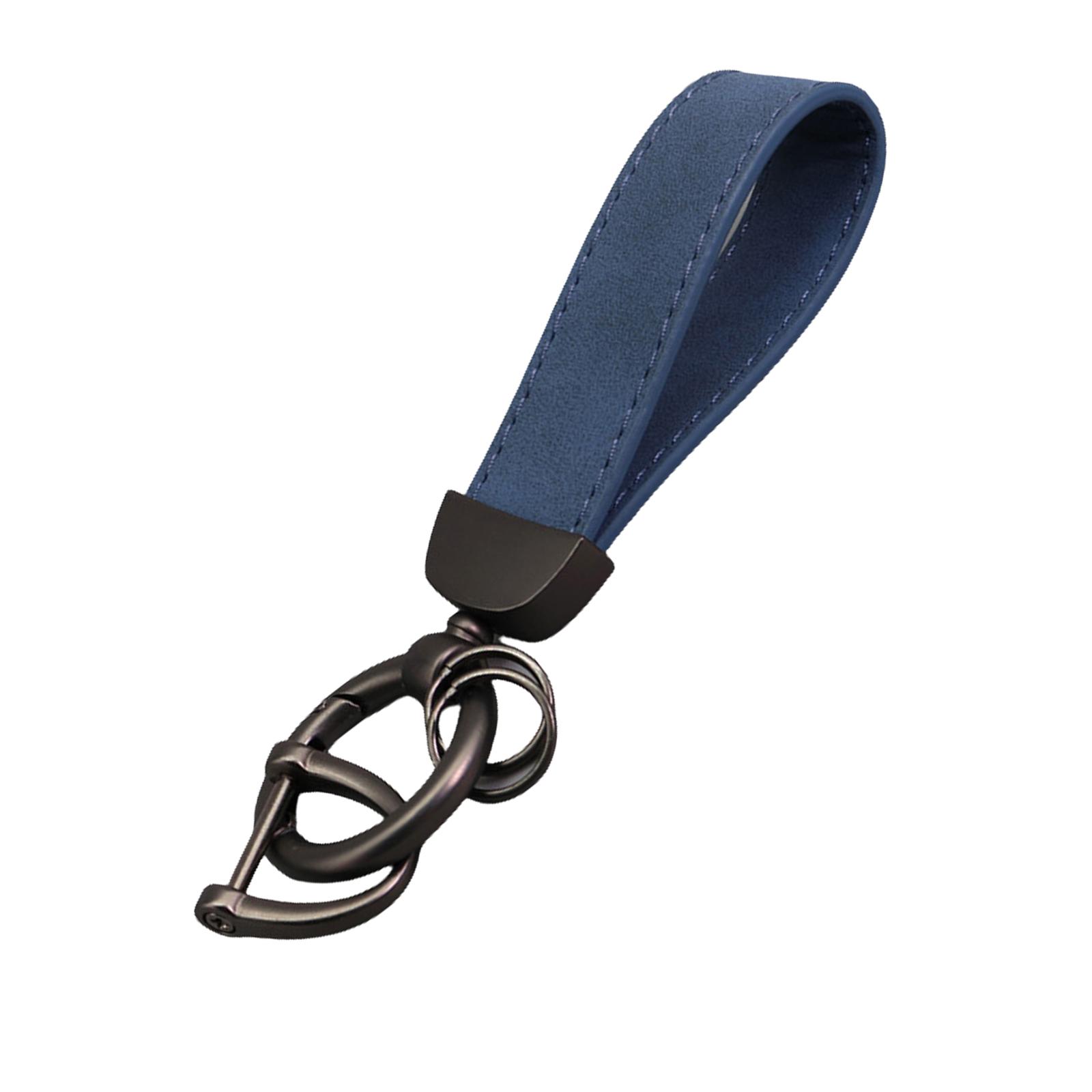 Unisex Leather Keychain Outdoor PU Leather Keychains Outdoor Antilost Key Holder Car Key Rings Chain Holder Easy to Use 1 синий