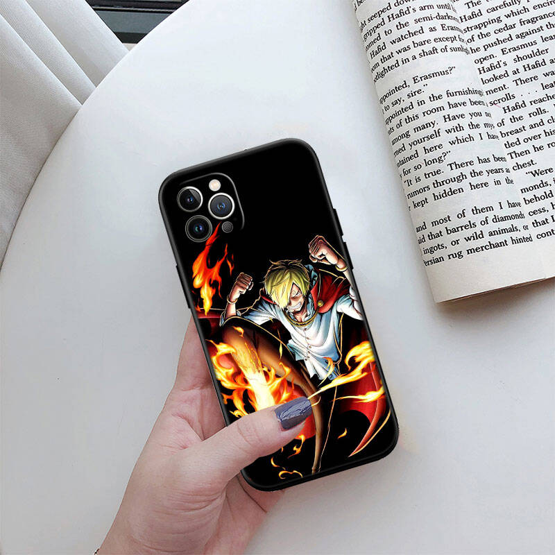 MH123 One Piece Sanji Phone Shell Case for iPhone 7 8 11 12 13 14 15 16 17 16E XS Pro Max XR X SE Air