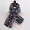 Winter Women Real Rex Rabbit Fur Scarf Natural Warm Soft Rex Rabbit Fur Muffler Lady Genuine Rex Rabbit Fur Scarves