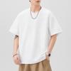New Summer Color-blocking Loose Short-sleeved T-shirt for Men's Japanese Five-point Sleeve Round Neck Versatile
