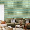 Wallpaper Triangles Sea and Green for Living Room and Bedroom 50x1000