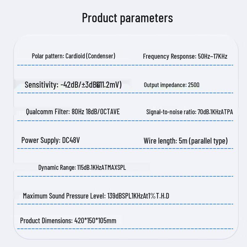Weishu WS-2828+GD42C Wired Gooseneck Condenser Microphone (CN version)