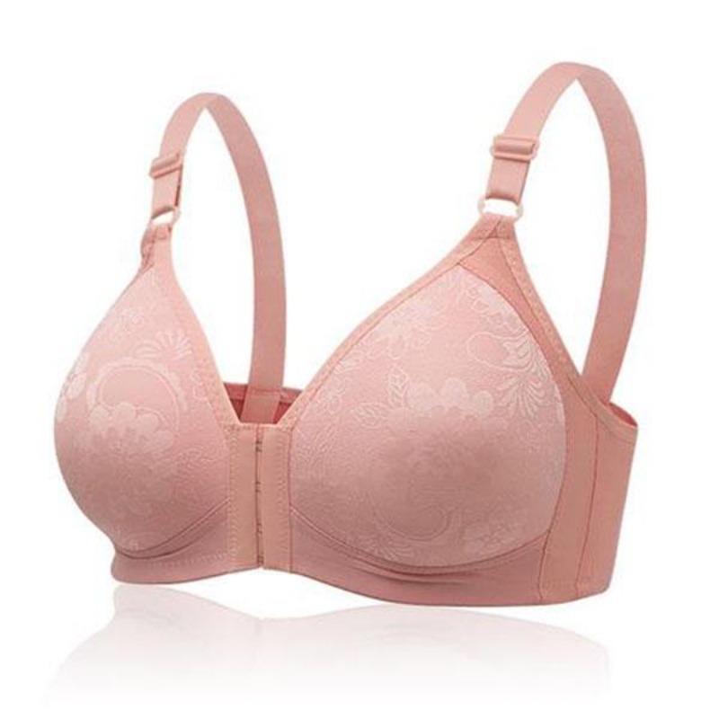 Large Size Sexy Thin Breathable Bra Women's Jacquard Under Wear Bra Front Buckle Bra