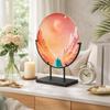 Iron Metal Easel Stands Fused Glass Art Wear-resistant Decorative Plate Holder Collection with Base Platter Photo Stands