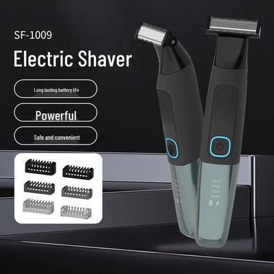 Wasserdichter Elektrorasierer & Haarschneider für Herren mit Ladegerät - Epilierer für Bart- und Achselhaare