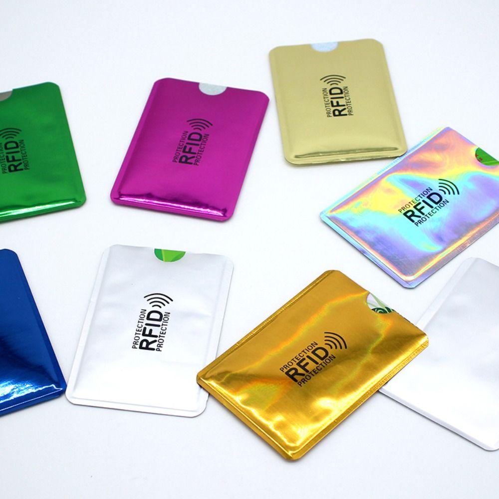 10pcs Reader Lock NFC Blocking Case Aluminium Foil ID Card Box Anti RFID Card Holder  Female/Male