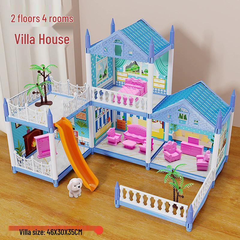 Children's Pretend Play Castle Dollhouse - Educational, Assembled, Birthday Gift for Girls