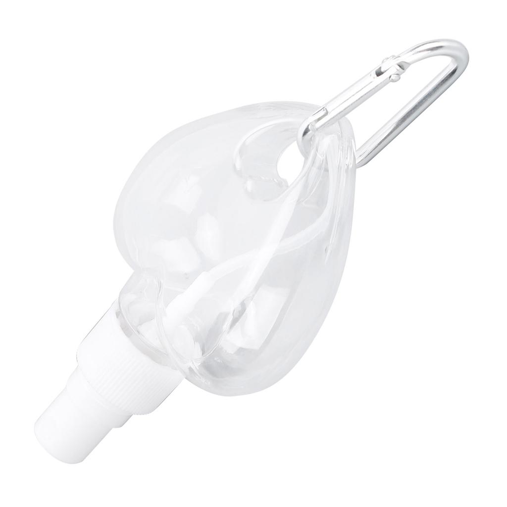 Podróżna Pusta Butelka z Rozpylaczem z Breloczkiem 50ml Przezroczyste Plastikowe Pojemniki w Kształcie Serca(Biała dysza rozpylająca )