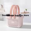 Plastic Storage Basket With Handle Portable Shower Caddy Tote Organizer Basket Bin For Bathroom Kitchen Dorm Room Bedroom, Green