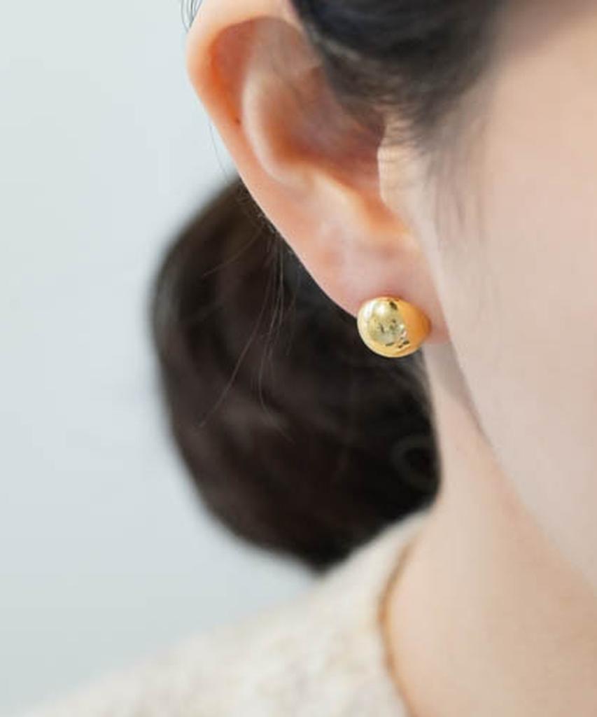Alleun Silver 925 Ball Earrings Bold Hemispherical Convex