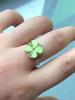 Green Cat's Eye Stone Rotatable Four-Leaf Clover Ring Valentines,Mom,Mother,Mother's Day,Gift
