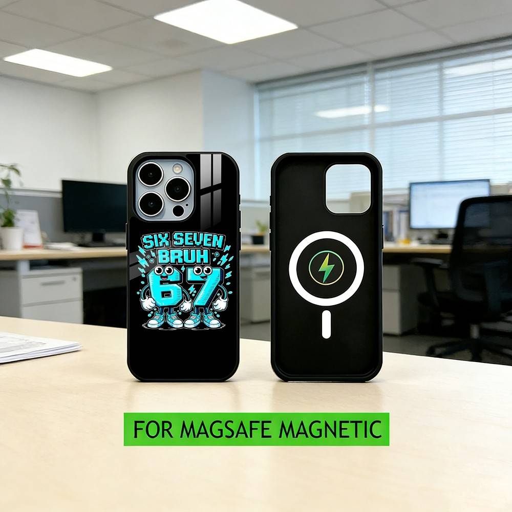 

Six Seven 6 7 Phone Case For iPhone17,16,15,14,13,12,11 Plus,Pro Magnetic For Magsafe Wireless Charging iPhone17Air