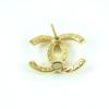 Great CHANEL Pierce COCO Mark rhinestone gold Women A24V Used