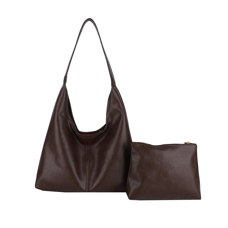 Leisure Large Capacity 2025 Autumn New Armpit Shoulder Bag Lazy Style Simple Fashion Commuter Tote Bag