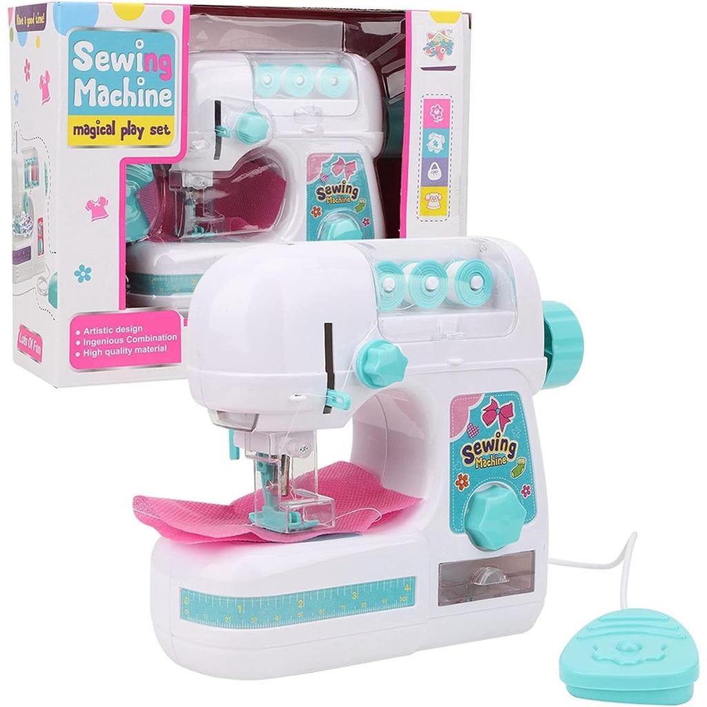 Mini-Nähmaschine, Nähspielzeug, elektrisch, pädagogisch wertvoll, elektrischer Nähstil, Handgerät, Lernspielzeug, lustiges Spielzeug für Kinder, lustiges Spielzeug für Mädchen