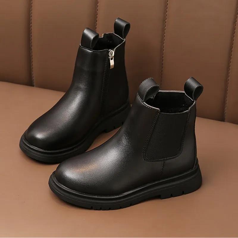 

Girls Boots Plush Low Cut Princess Boots for Boys Winter Shoes for Girl Boot Ankle Boot Platform Boots Kids Shoe Zapatos 27 чёрный