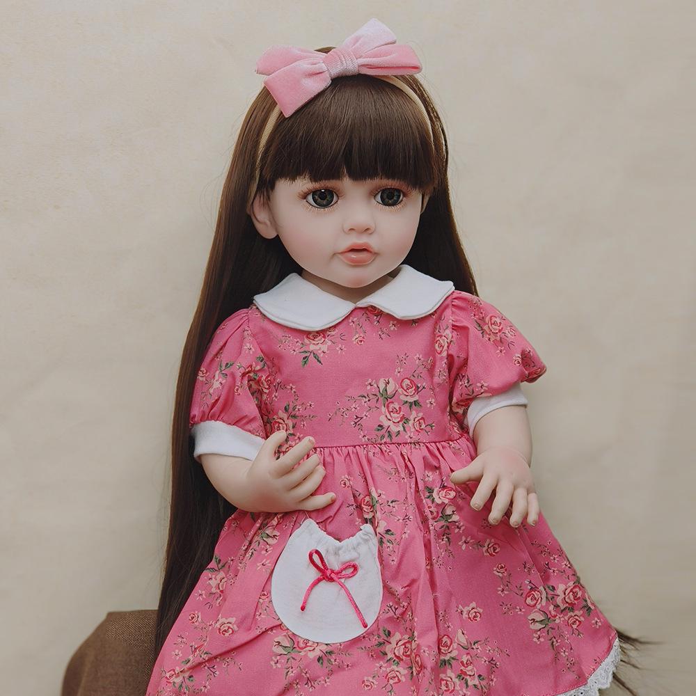 

55cm Betty Reborn Doll - Realistic Long-Hair Baby Princess Dress-Up Toy