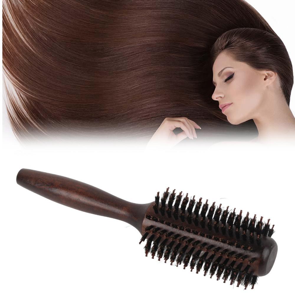 Professional Round Comb Wooden Handle Hair Brush Hair Care Roller Comb Women Use