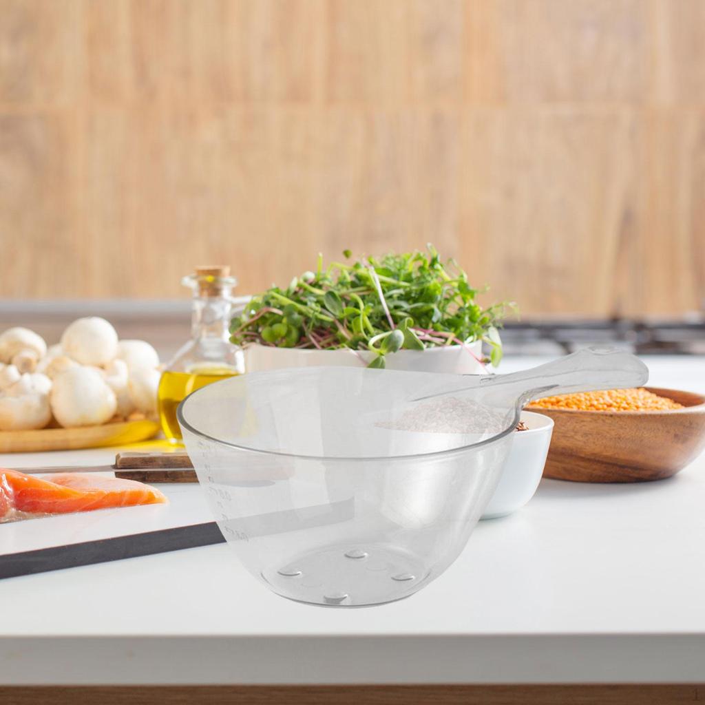 Küchenwasserschöpfer Badelöffel mit Messlinie Leichtgewichtiger Rutschfester Griff