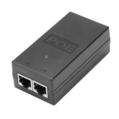 24V 0.5A 24W Masaüstü POE Güç Enjektörü Ethernet Adaptörü Güç Kaynağı Girişi 100V-240V Çıkış Gözetim CCTV IP Kamera için